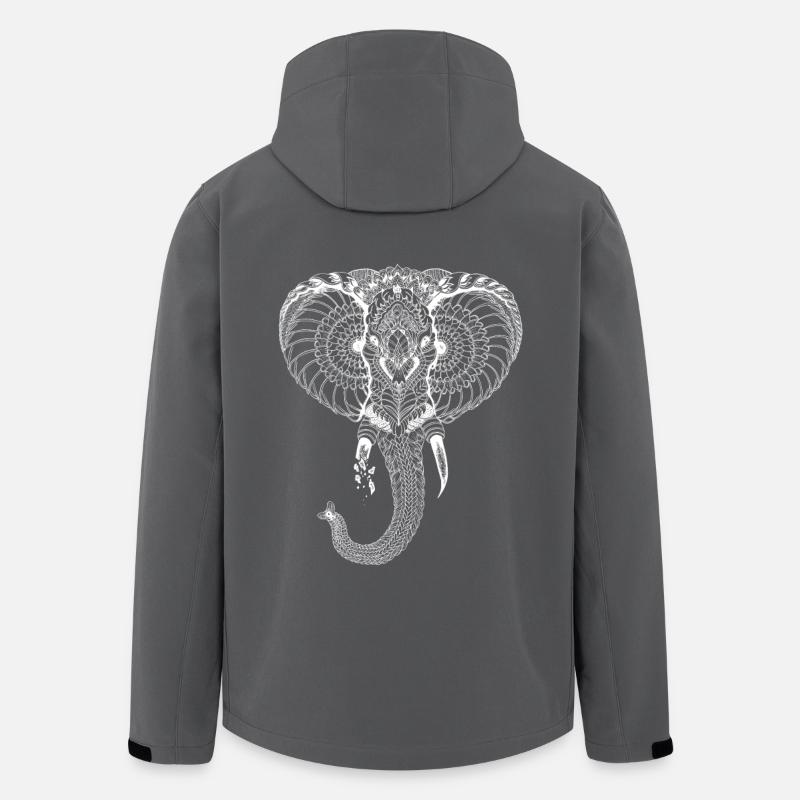 Stylized Elephant - Men’s Recycled Softshell Jacket by Stanley/Stella - anthracite