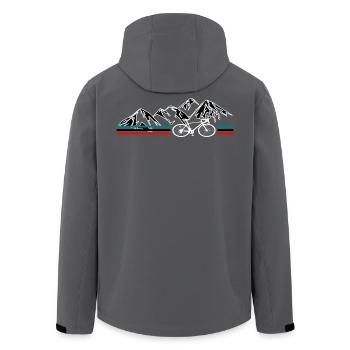 Rennrad Radsport Retro - Recycelte Männer Softshell-Jacke von Stanley/Stella - Anthrazit - Hinten - AI Model Male 185 light (185cm)