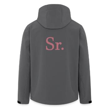 Sr. Verlobungsgeschenk Bräutigam wird Hochzeitsfeier - Recycelte Männer Softshell-Jacke von Stanley/Stella - Anthrazit - Hinten - AI Model Male 185 light (185cm)
