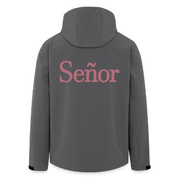 Señor Verlobungsbräutigam wird Hochzeitsfeier sein - Recycelte Männer Softshell-Jacke von Stanley/Stella - Anthrazit - Hinten - AI Model Male 185 light (185cm)