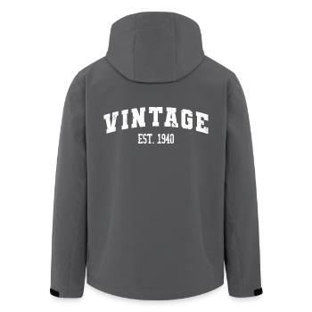 Jahrgang 1940 83. Geburtstag Herren Frauen 83 Jahre - Recycelte Männer Softshell-Jacke von Stanley/Stella - Anthrazit - Hinten - AI Model Male 185 light (185cm)