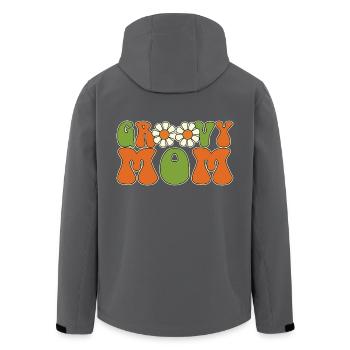 Retro Groovy Mom Passende Familien-Babyparty - Recycelte Männer Softshell-Jacke von Stanley/Stella - Anthrazit - Hinten - AI Model Male 185 light (185cm)