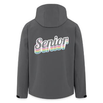 Senior - Student Class Retro Graduation Party Geschenk - Recycelte Männer Softshell-Jacke von Stanley/Stella - Anthrazit - Hinten - AI Model Male 185 light (185cm)