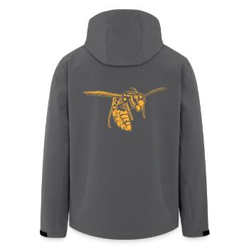 Coole Wespe Insekt Skizze Grafik Wespe Tierliebhaber - Recycelte Männer Softshell-Jacke von Stanley/Stella - Anthrazit - Hinten - AI Model Male 185 light (185cm)