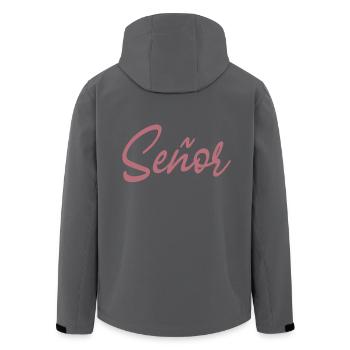 Señor Verlobungsbräutigam wird Hochzeitsfeier sein - Recycelte Männer Softshell-Jacke von Stanley/Stella - Anthrazit - Hinten - AI Model Male 185 light (185cm)