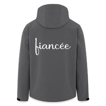Verlobte Matching Verlobung Hochzeit Flitterwochen - Recycelte Männer Softshell-Jacke von Stanley/Stella - Anthrazit - Hinten - AI Model Male 185 light (185cm)