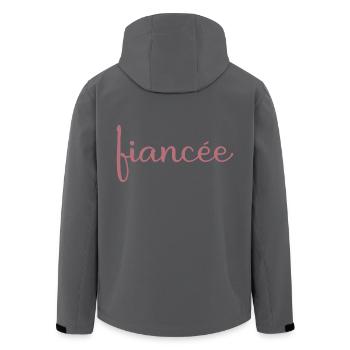 Verlobte Matching Verlobung Hochzeit Flitterwochen - Recycelte Männer Softshell-Jacke von Stanley/Stella - Anthrazit - Hinten - AI Model Male 185 light (185cm)