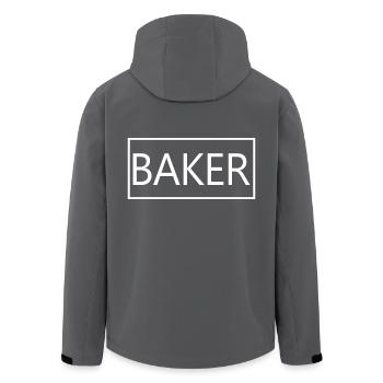 Baker Proud graduierter Baking Pastry Student - Recycelte Männer Softshell-Jacke von Stanley/Stella - Anthrazit - Hinten - AI Model Male 185 light (185cm)