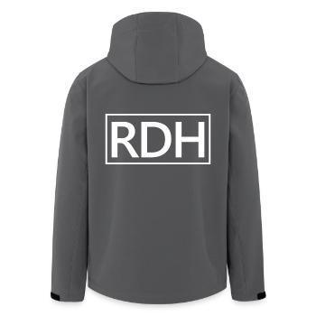 Geschenk von RDH Proud Registered Dental Hygienist - Recycelte Männer Softshell-Jacke von Stanley/Stella - Anthrazit - Hinten - AI Model Male 185 light (185cm)