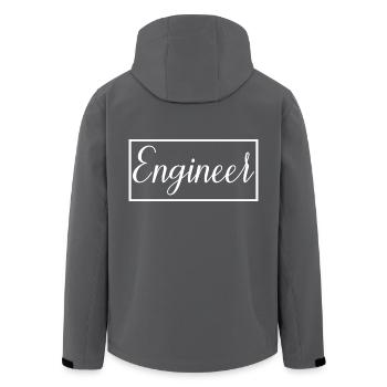 Ingenieur Stolzer Diplom-Ingenieurstudent - Recycelte Männer Softshell-Jacke von Stanley/Stella - Anthrazit - Hinten - AI Model Male 185 light (185cm)