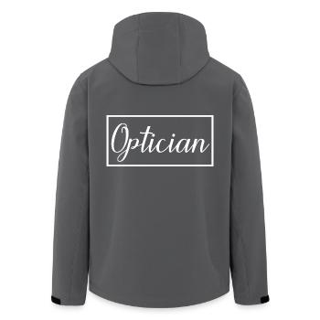 Optiker stolzer diplomierter Optikerstudent - Recycelte Männer Softshell-Jacke von Stanley/Stella - Anthrazit - Hinten - AI Model Male 185 light (185cm)