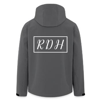 RDH Proud Registered Dental Hygienist Geschenk - Recycelte Männer Softshell-Jacke von Stanley/Stella - Anthrazit - Hinten - AI Model Male 185 light (185cm)