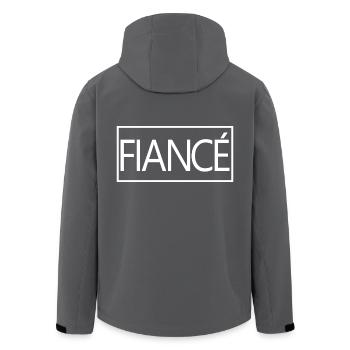 Verlobter Passende Verlobungsparty Geschenk für Männer - Recycelte Männer Softshell-Jacke von Stanley/Stella - Anthrazit - Hinten - AI Model Male 185 light (185cm)