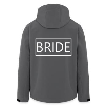 Braut Matching Paar Verlobung Hochzeit Flitterwochen - Recycelte Männer Softshell-Jacke von Stanley/Stella - Anthrazit - Hinten - AI Model Male 185 light (185cm)
