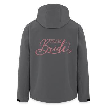 Team Braut, Bachelorette Junggesellinnenabschied - Recycelte Männer Softshell-Jacke von Stanley/Stella - Anthrazit - Hinten - AI Model Male 185 light (185cm)