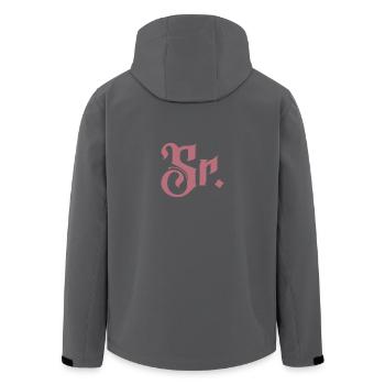 Sr. Verlobungsgeschenk Bräutigam wird Hochzeitsfeier - Recycelte Männer Softshell-Jacke von Stanley/Stella - Anthrazit - Hinten - AI Model Male 185 light (185cm)