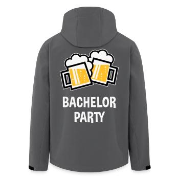 Bachelor Party (JGA Bier Bayrische Bierkrüge / 3C) - Recycelte Männer Softshell-Jacke von Stanley/Stella - Anthrazit - Hinten - AI Model Male 185 light (185cm)