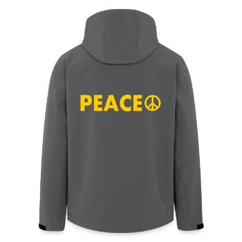 Peace - Recycelte Männer Softshell-Jacke von Stanley/Stella - Anthrazit - Hinten - AI Model Male 185 light (185cm)