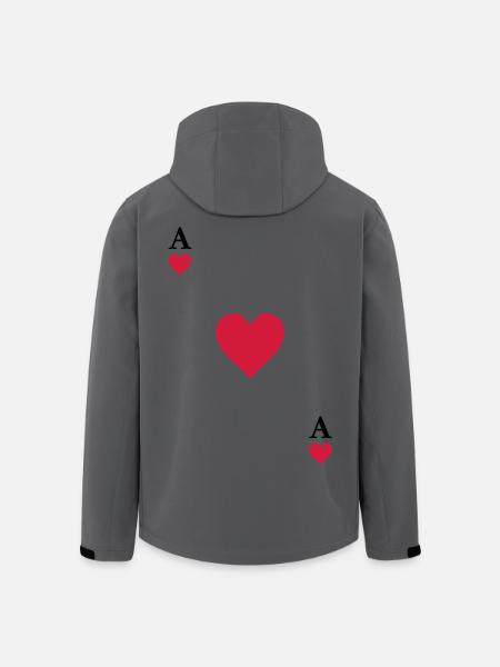 Ace of hearts - Men’s Recycled Softshell Jacket by Stanley/Stella - anthracite