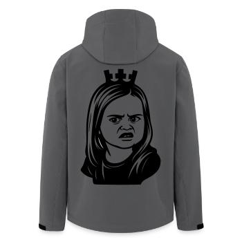 Skeptical meme girl with crown - Men’s Recycled Softshell Jacket by Stanley/Stella - anthracite - Back - AI Model Male 185 light (185cm)