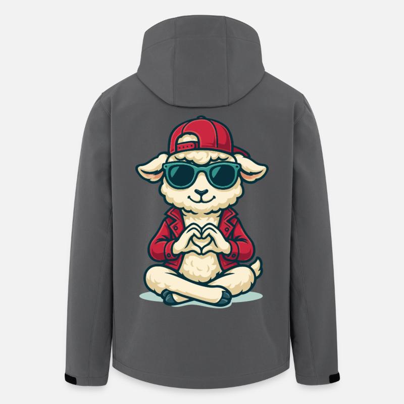 Lamb of Love - Recycelte Männer Softshell-Jacke von Stanley/Stella - Anthrazit