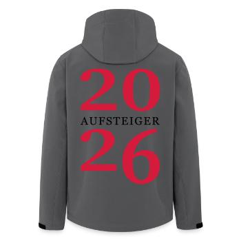 Aufsteiger 2026 Aufstieg - Recycelte Männer Softshell-Jacke von Stanley/Stella - Anthrazit - Hinten - AI Model Male 185 light (185cm)