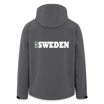 SCHWEDEN - Recycelte Männer Softshell-Jacke von Stanley/Stella - Anthrazit - Hinten - AI Model Male 185 light (185cm)