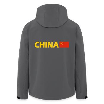 China - Recycelte Männer Softshell-Jacke von Stanley/Stella - Anthrazit - Hinten - AI Model Male 185 light (185cm)