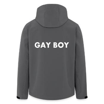 Gay boy - Recycelte Männer Softshell-Jacke von Stanley/Stella - Anthrazit - Hinten - AI Model Male 185 light (185cm)