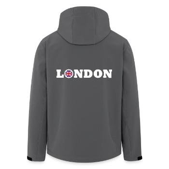 London - Recycelte Männer Softshell-Jacke von Stanley/Stella - Anthrazit - Hinten - AI Model Male 185 light (185cm)