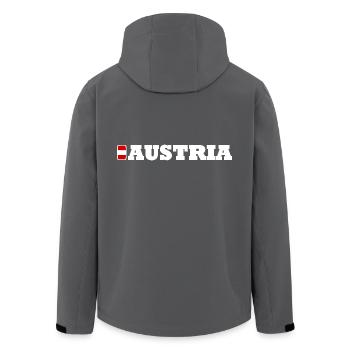 Austria / Österreich - Recycelte Männer Softshell-Jacke von Stanley/Stella - Anthrazit - Hinten - AI Model Male 185 light (185cm)