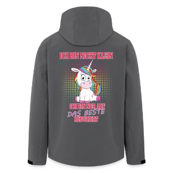 Ich bin nicht klein Einhorn - Recycelte Männer Softshell-Jacke von Stanley/Stella - Anthrazit - Hinten - AI Model Male 185 light (185cm)