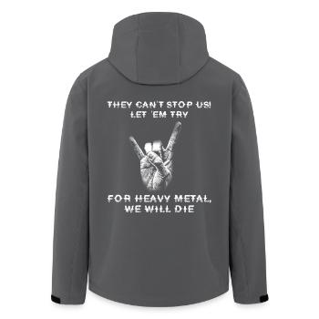 Heavy Metal - Recycelte Männer Softshell-Jacke von Stanley/Stella - Anthrazit - Hinten - AI Model Male 185 light (185cm)