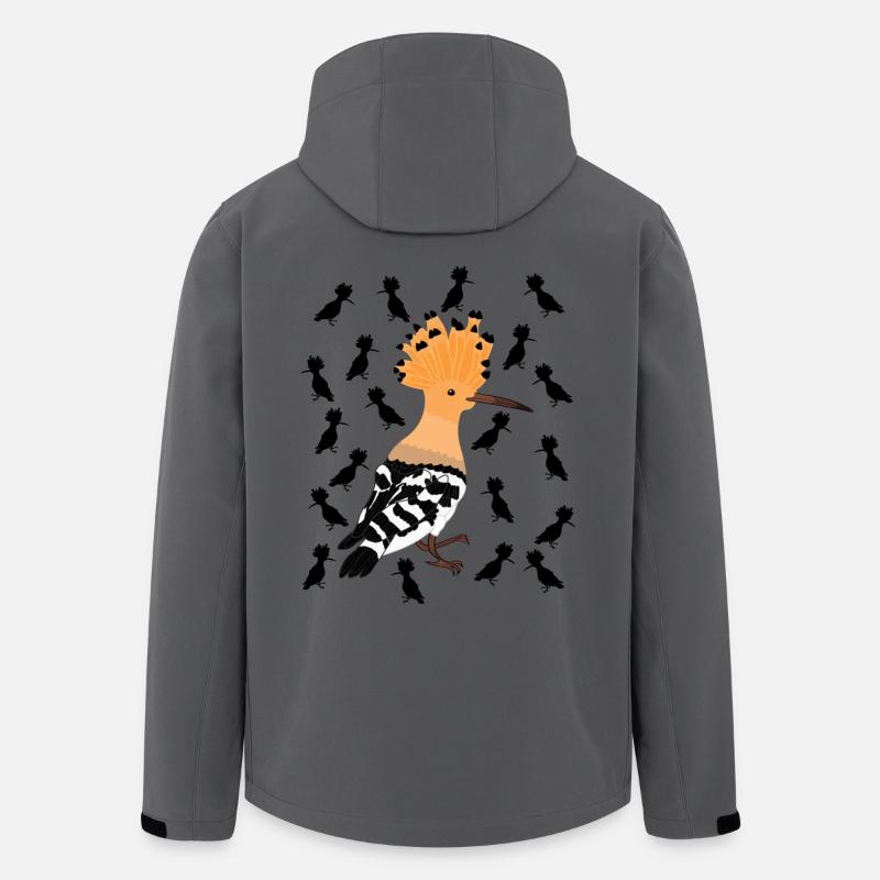Wiedehopf Vogel - Recycelte Männer Softshell-Jacke von Stanley/Stella - Anthrazit