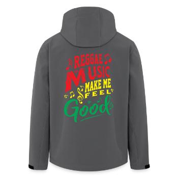 Reggae Music Make Me Feel Good - Recycelte Männer Softshell-Jacke von Stanley/Stella - Anthrazit - Hinten - AI Model Male 185 light (185cm)