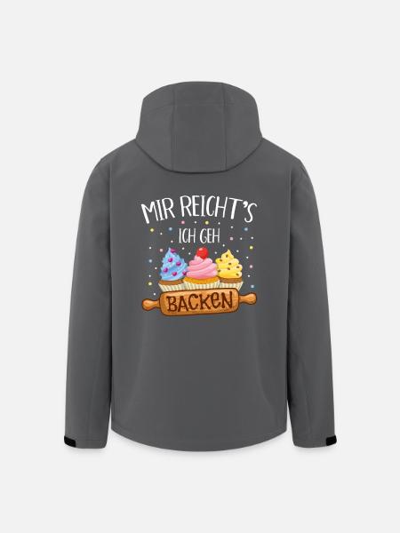 Mir reichts ich geh backen Naschkatze Hobbybäcker - Recycelte Männer Softshell-Jacke von Stanley/Stella - Anthrazit