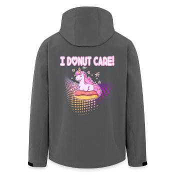 I donut care Einhorn auf Donut - Recycelte Männer Softshell-Jacke von Stanley/Stella - Anthrazit - Hinten - AI Model Male 185 light (185cm)