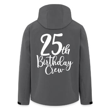 25th Birthday Crew B-day Party Squad 25 Jahre alt - Recycelte Männer Softshell-Jacke von Stanley/Stella - Anthrazit - Hinten - AI Model Male 185 light (185cm)