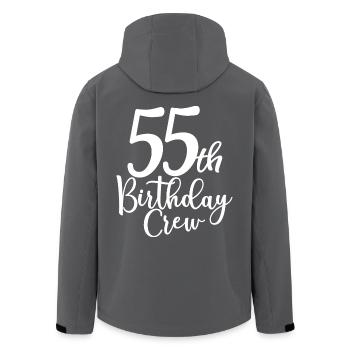 55. Geburtstag Crew B-Day Party Squad 55 Jahre alt - Recycelte Männer Softshell-Jacke von Stanley/Stella - Anthrazit - Hinten - AI Model Male 185 light (185cm)