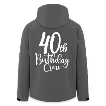 40th Birthday Crew B-day Party Squad 40 Jahre alt - Recycelte Männer Softshell-Jacke von Stanley/Stella - Anthrazit - Hinten - AI Model Male 185 light (185cm)