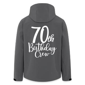 70th Birthday Crew B-day Party Squad 70 Jahre alt - Recycelte Männer Softshell-Jacke von Stanley/Stella - Anthrazit - Hinten - AI Model Male 185 light (185cm)