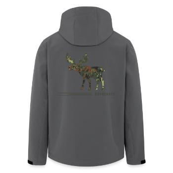 bushcraft carmoflage wildcamping survival wild - Recycelte Männer Softshell-Jacke von Stanley/Stella - Anthrazit - Hinten - AI Model Male 185 light (185cm)