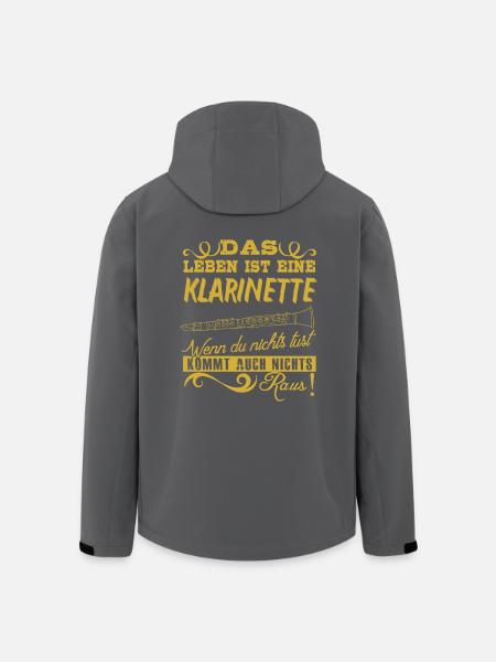 Das Leben ist eine Klarinette! - Recycelte Männer Softshell-Jacke von Stanley/Stella - Anthrazit