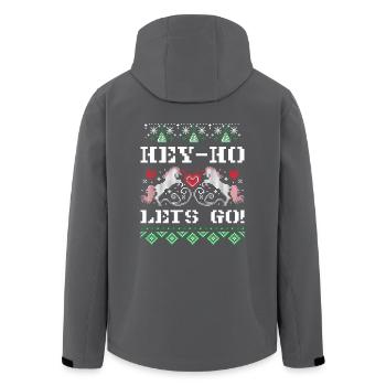 ugly christmas sweater mit einhorn - Recycelte Männer Softshell-Jacke von Stanley/Stella - Anthrazit - Hinten - AI Model Male 185 light (185cm)