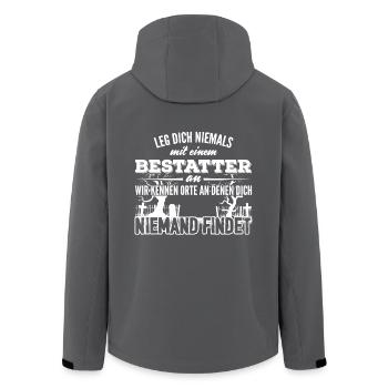 Bestatter - Niemand - Recycelte Männer Softshell-Jacke von Stanley/Stella - Anthrazit - Hinten - AI Model Male 185 light (185cm)