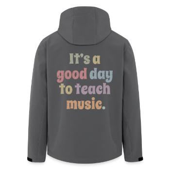 Es ist ein guter Tag, um Musik Spaß zu unterrichten Lehrergeschenk - Recycelte Männer Softshell-Jacke von Stanley/Stella - Anthrazit - Hinten - AI Model Male 185 light (185cm)