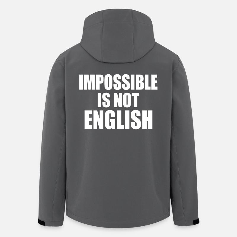impossible is not english - england - Recycelte Männer Softshell-Jacke von Stanley/Stella - Anthrazit