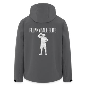 Flunkyball-Elite - Recycelte Männer Softshell-Jacke von Stanley/Stella - Anthrazit - Hinten - AI Model Male 185 light (185cm)
