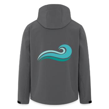 Welle - Recycelte Männer Softshell-Jacke von Stanley/Stella - Anthrazit - Hinten - AI Model Male 185 light (185cm)