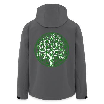 Blume des Lebens mit Baum - Recycelte Männer Softshell-Jacke von Stanley/Stella - Anthrazit - Hinten - AI Model Male 185 light (185cm)
